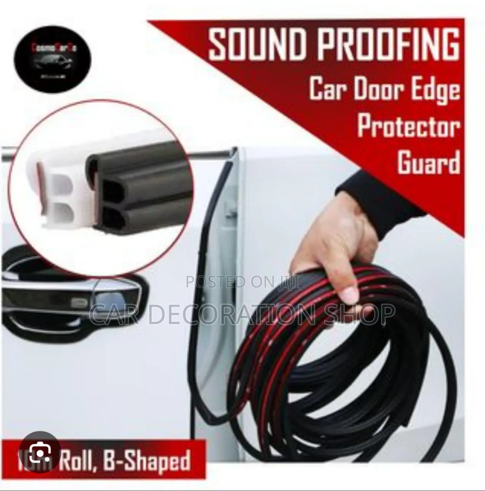 10m Roll B Shaped Sound Proofing Door Edge Guard Rubber