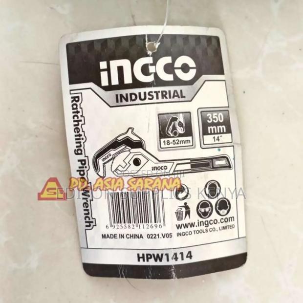 Pipe Wrench Ingco Ratcheting Pipe Wrench 14" Pipe Range - thumbnail 2