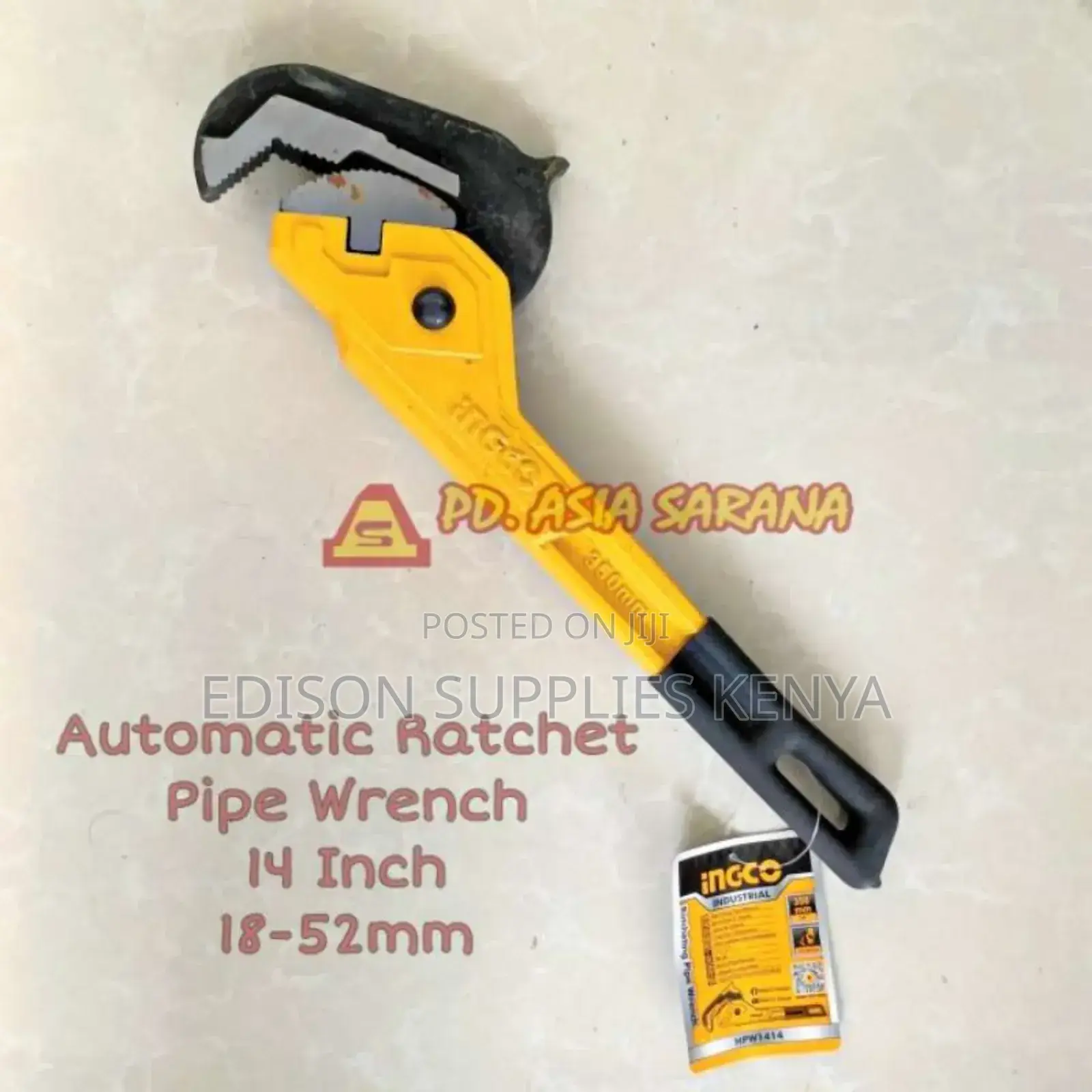 Pipe Wrench Ingco Ratcheting Pipe Wrench 14" Pipe Range
