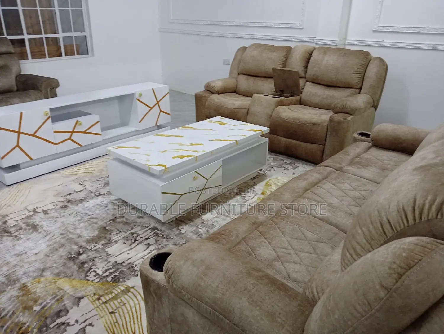 5 Seater Semi Recliner Sofa