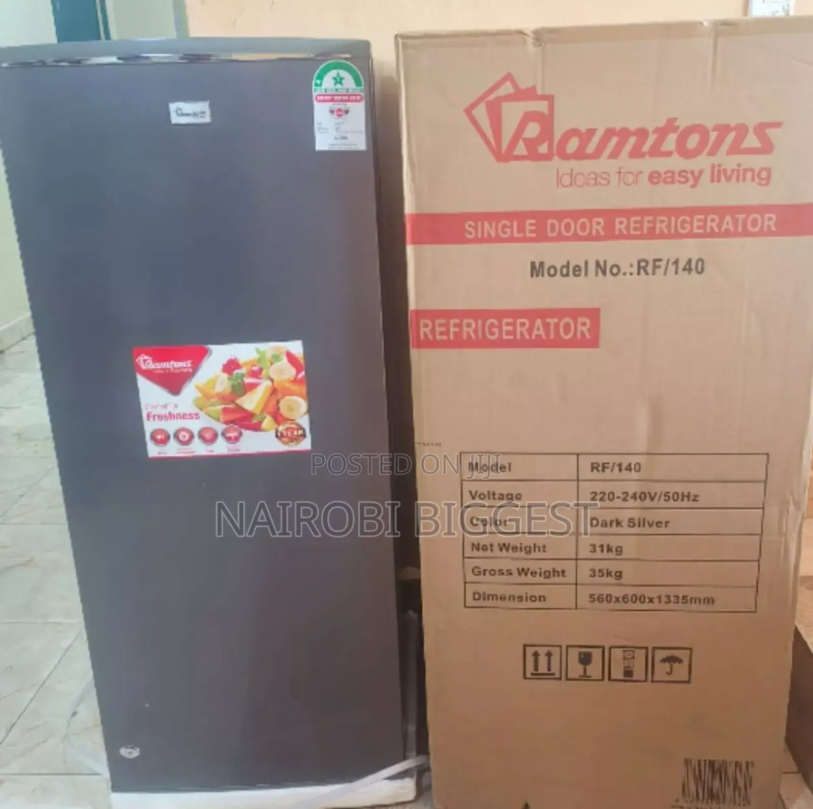 Ramtons 180l Single Door Fridge
