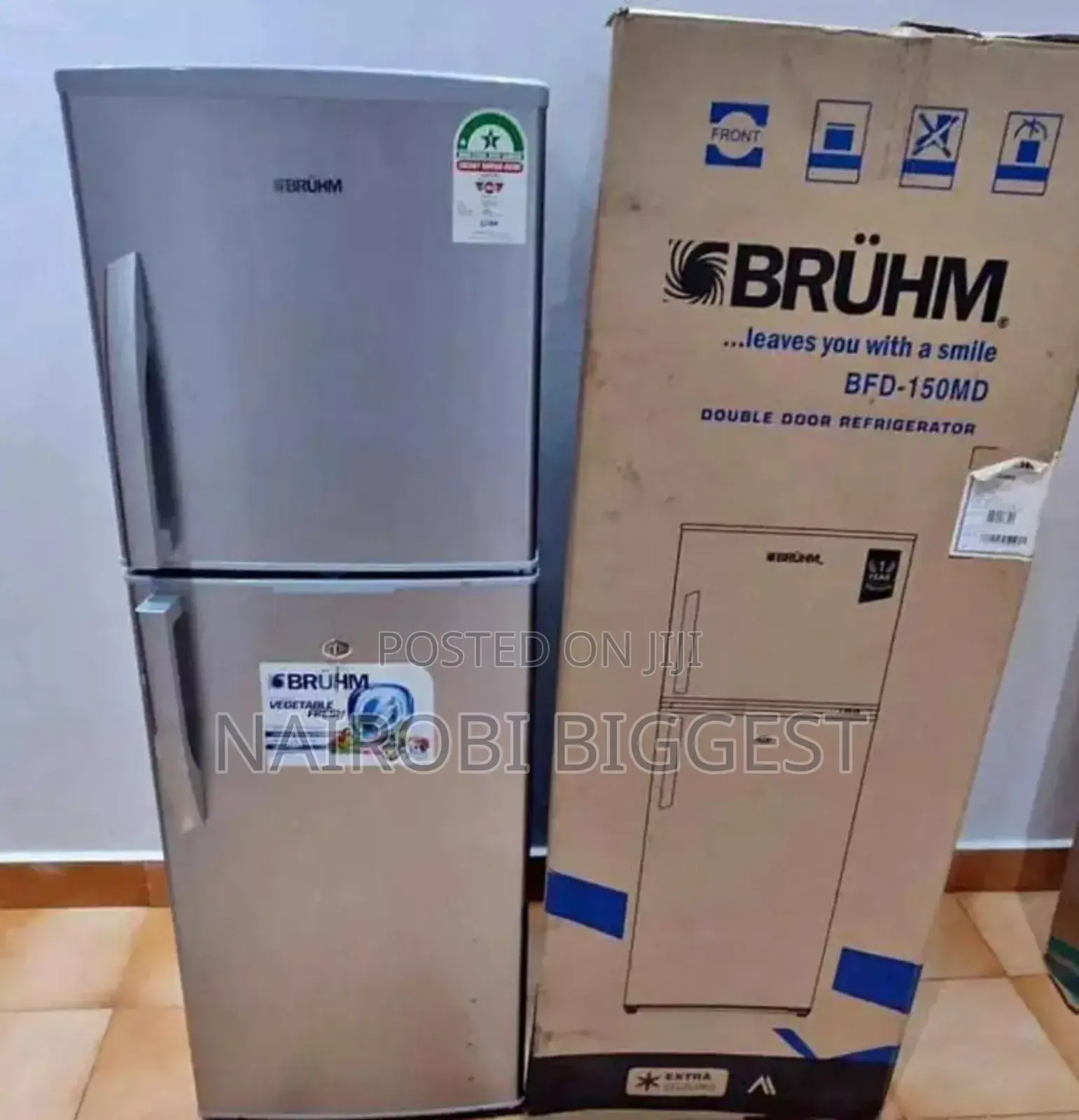 Bruhm 138 Litres Fridge Double Door