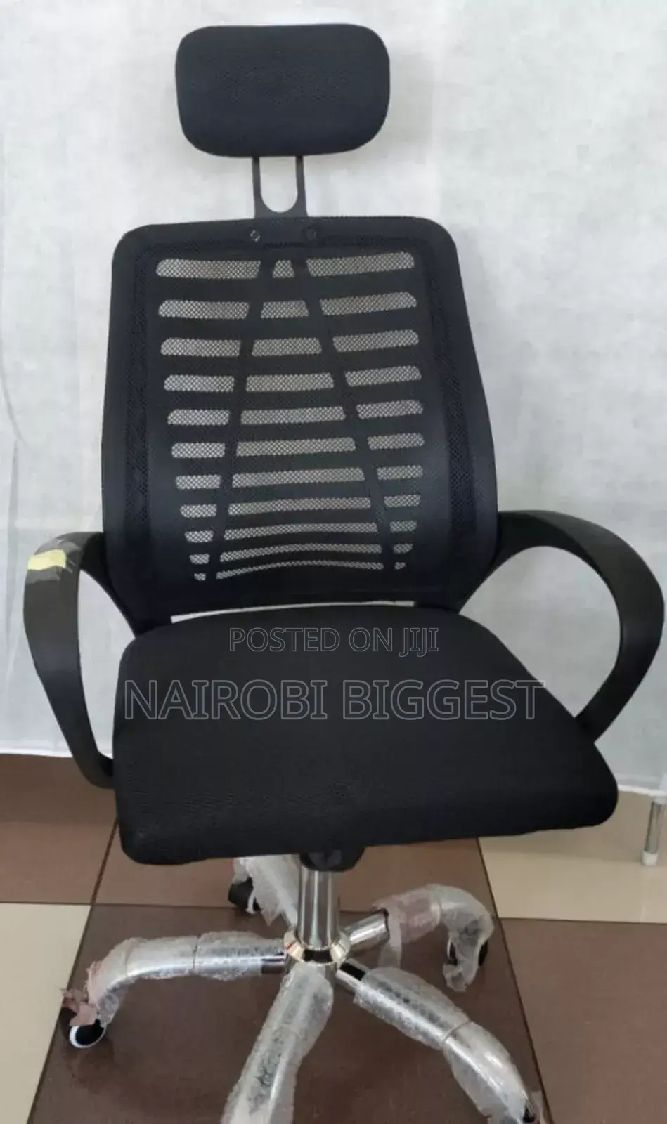 Secretarial Mesh Office Chair With Headrest