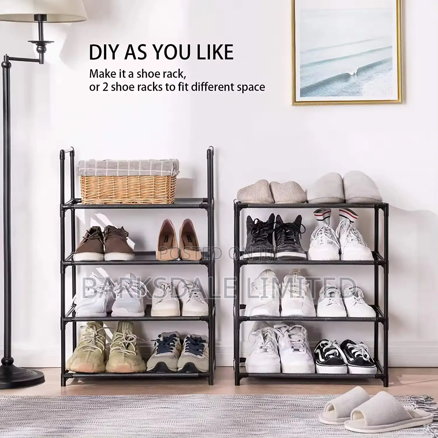 Shelf Storage Corner Rack Tall Shoe Rack 8-Tier Organizer