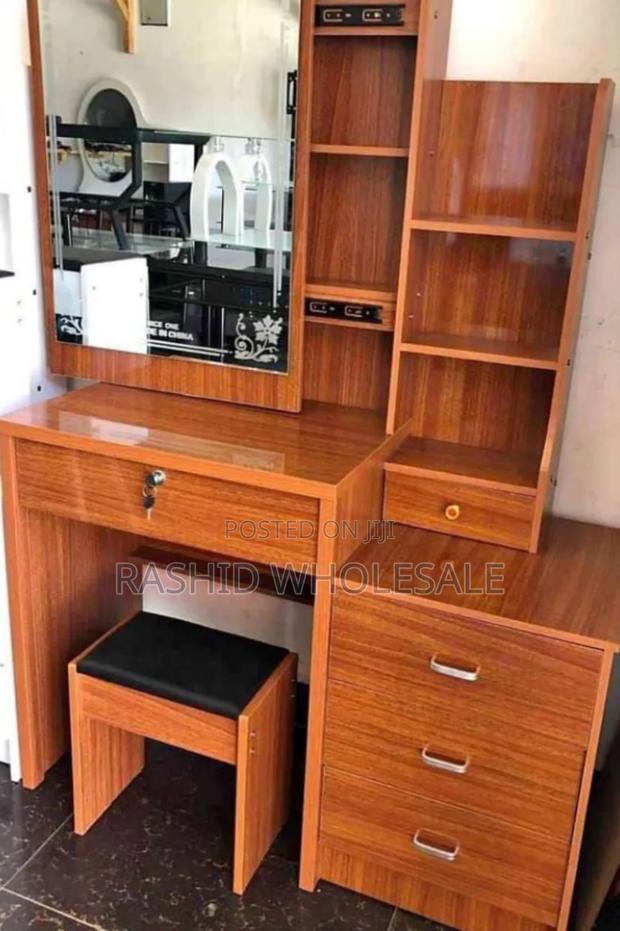 Dressing Table,Brown With Sliding Mirror.