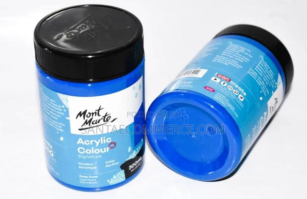 Deep Cyan Acrylic Paint – 300ml Monte Marte - main view