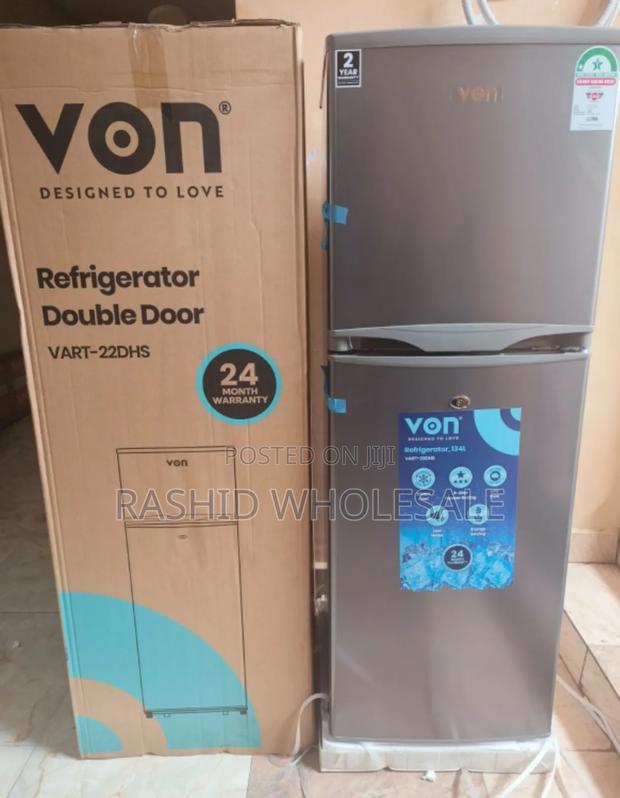 Von Double Door Fridge.(138l)