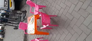 Plastic Chairs and Table Set of 4 Chairs and Table