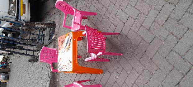 Plastic Chairs and Table Set of 4 Chairs and Table - main view