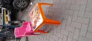 Plastic Chairs and Table Set of 4 Chairs and Table