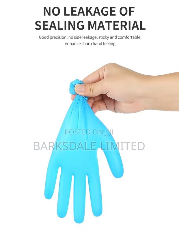 Blue Nitrile 100 Gloves Silicon Latex Rubber Chef Kitchen Small - thumbnail 5