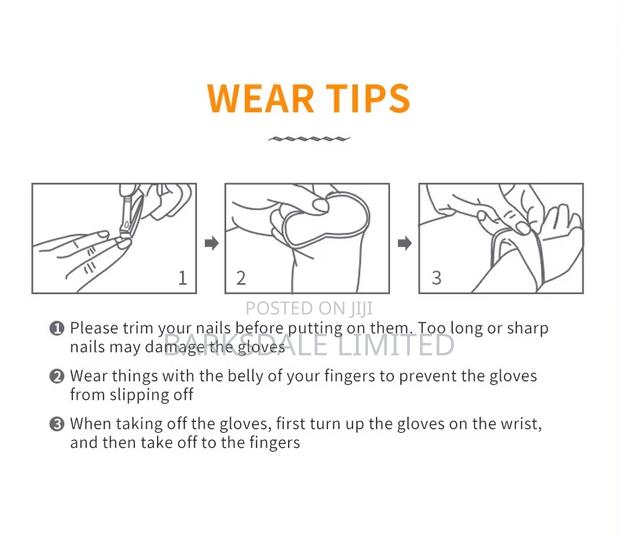 Blue Nitrile 100 Gloves Silicon Latex Rubber Chef Kitchen Small - thumbnail 6