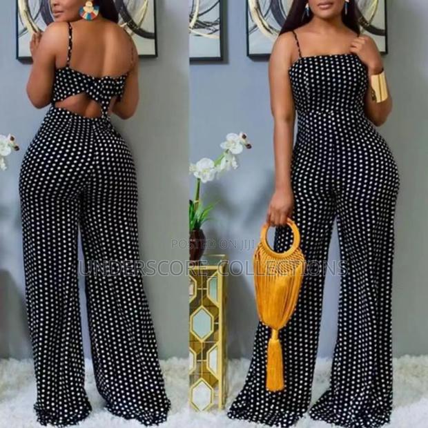 Ladies Polka Dot Weekend Wear Jumpsuit - main view