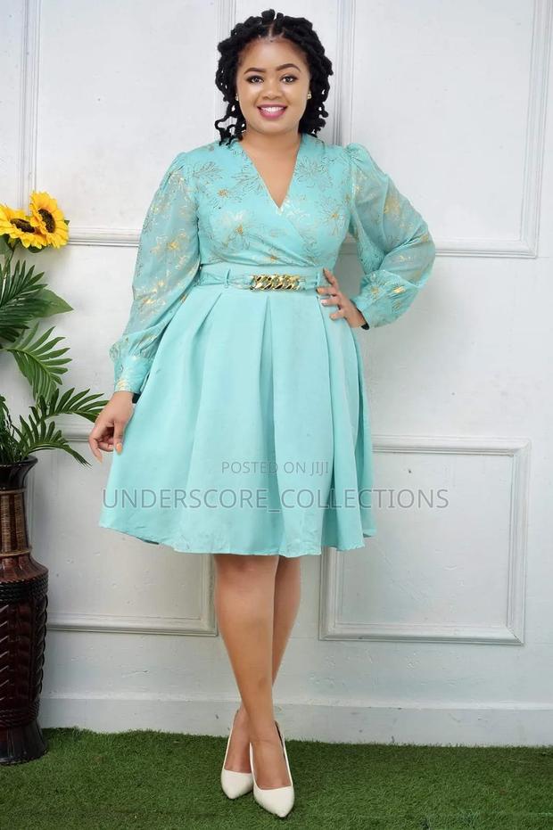 Elegant v Neck Skater Dresses - thumbnail 5