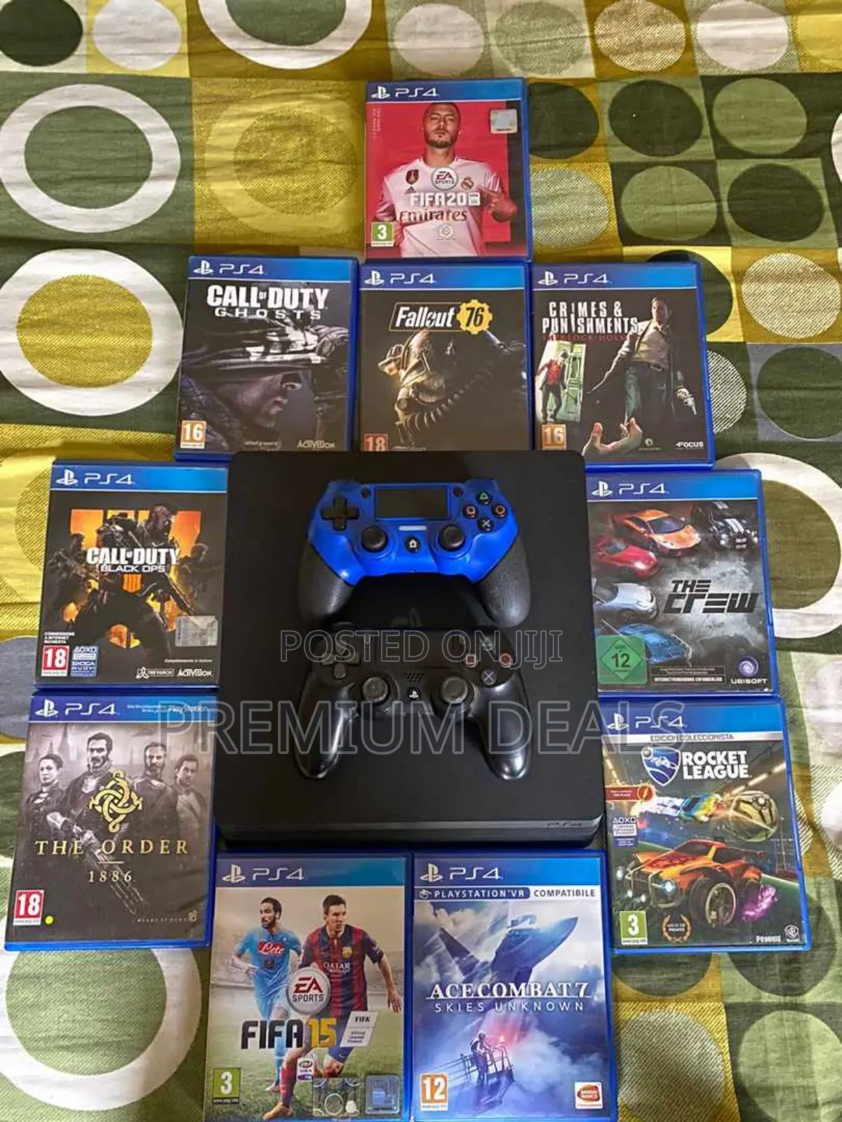 Ps4 Slim With Games Plus Two Controllers.