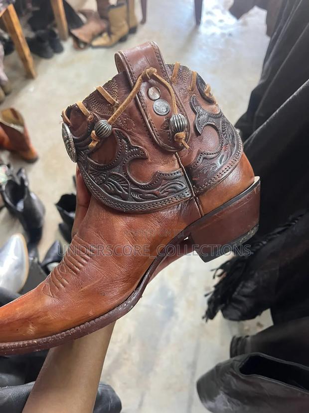 Executive Leather Cow Girl Boots - main view