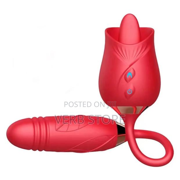 Rose With Tongue for Clitorial Stimulation + Thrusting Dildo - main view