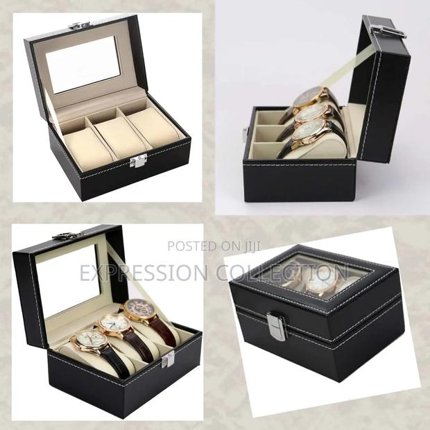 3 Slots Jewelry Box/Watch Storage Box Finished With Leather