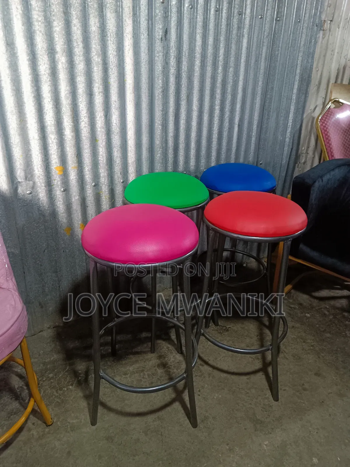 High Stools Backless Powder Coated