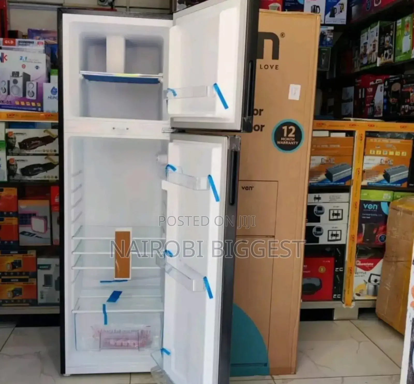 Von 138litre Double Door Fridge