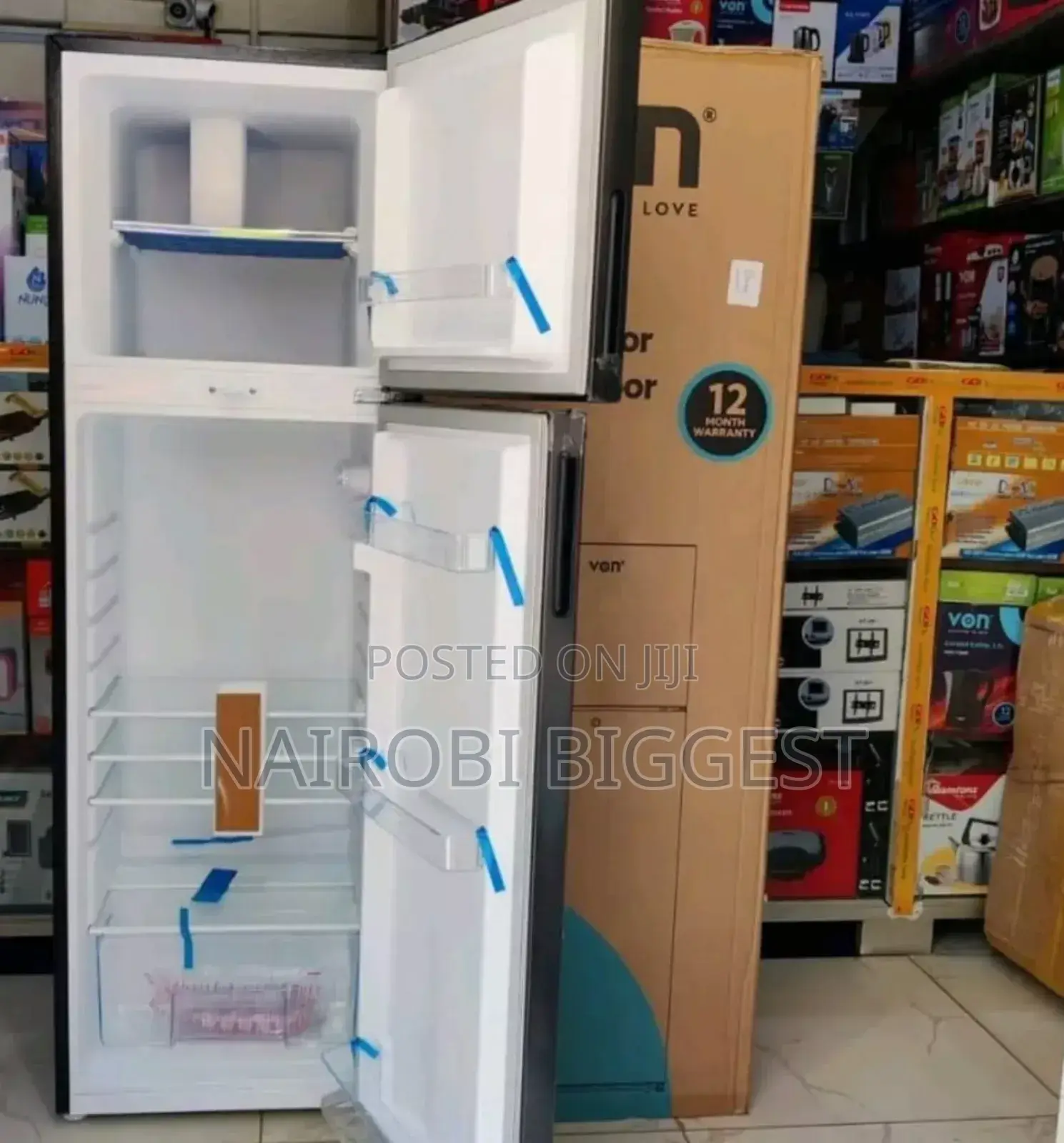 Von 138litres Double Door Fridge