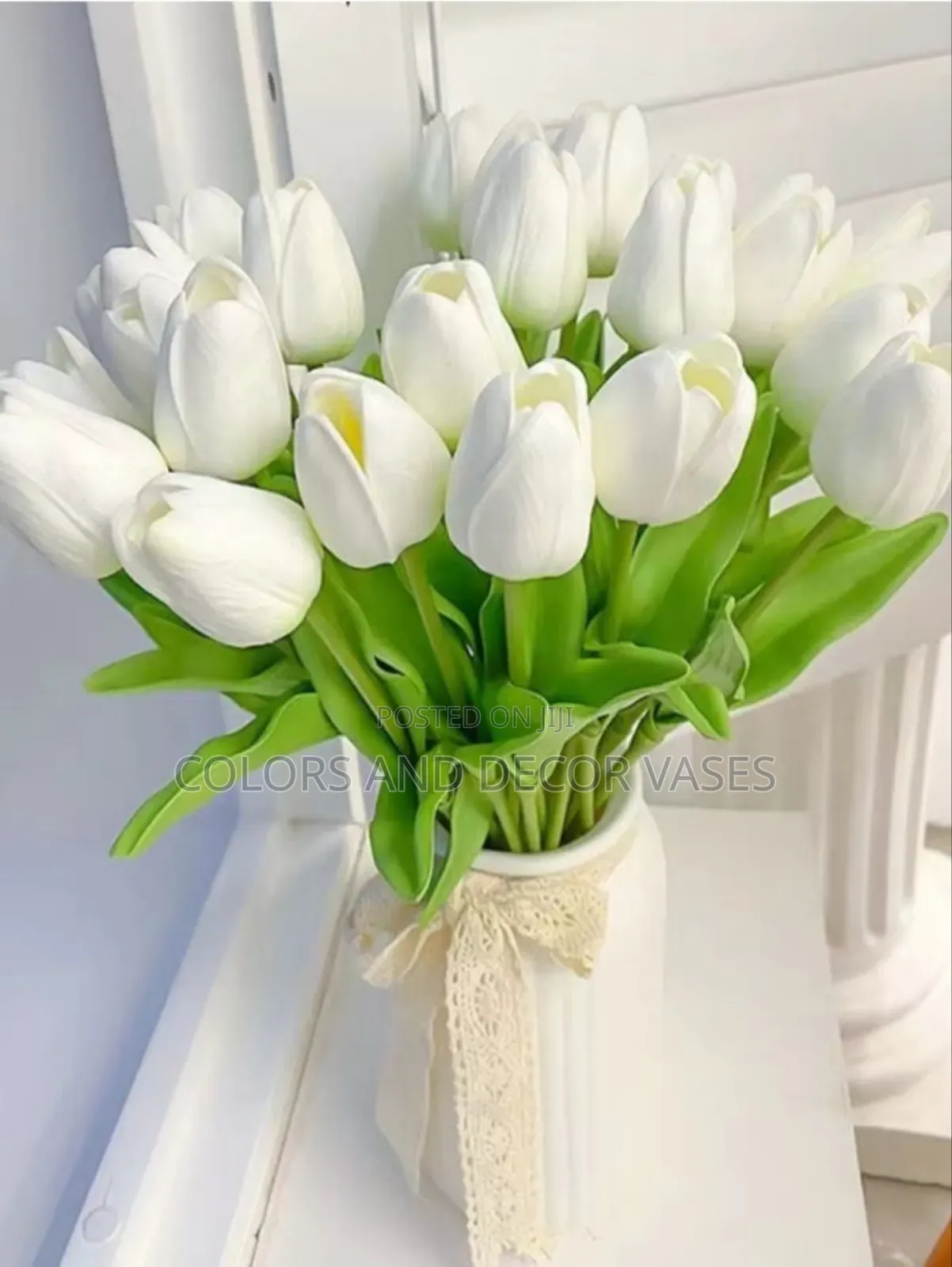 Tulips White Artificial