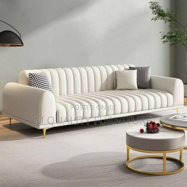 White Quality Extra Big 3 Seater Sofa