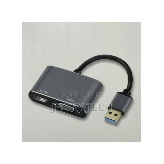 USB 3.0 to HDMI+VGA Adapter - Black