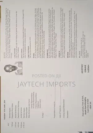 Eulogy Printing Packages