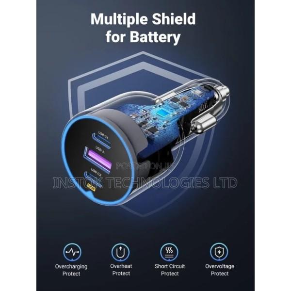 UGREEN 130W 3-Port Car Charger – CD293 - thumbnail 2