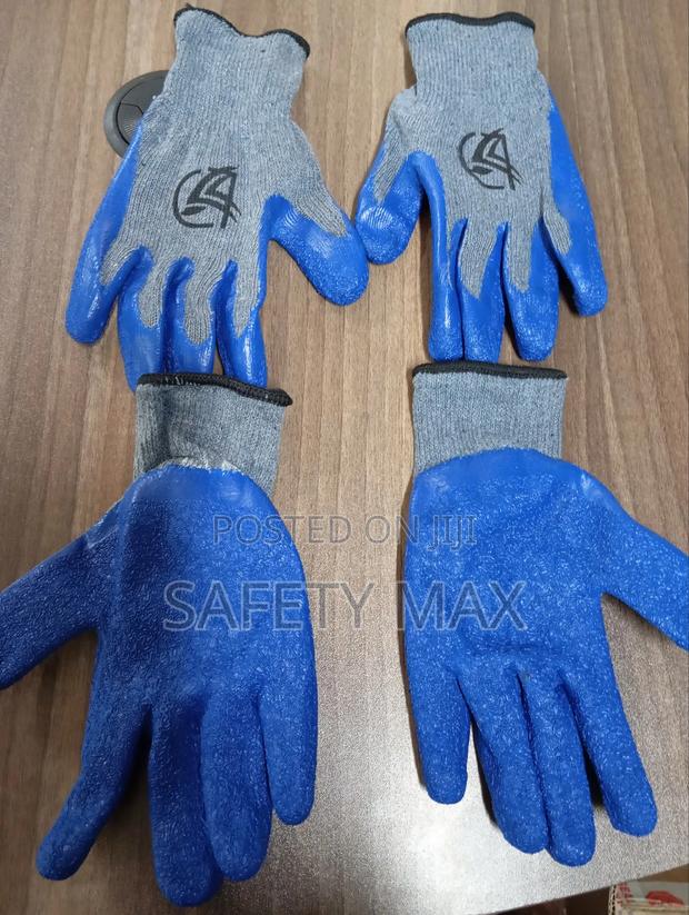 Blue Grey Diamond Industrial Gloves - thumbnail 2