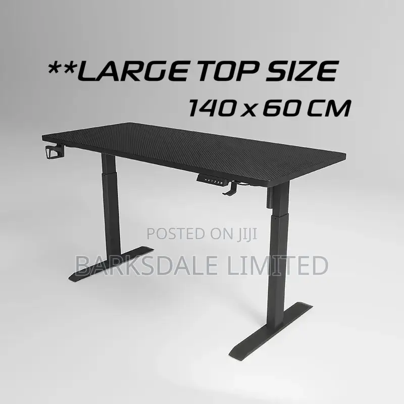 Table Electrical Adjustable Black Desk Office Standing