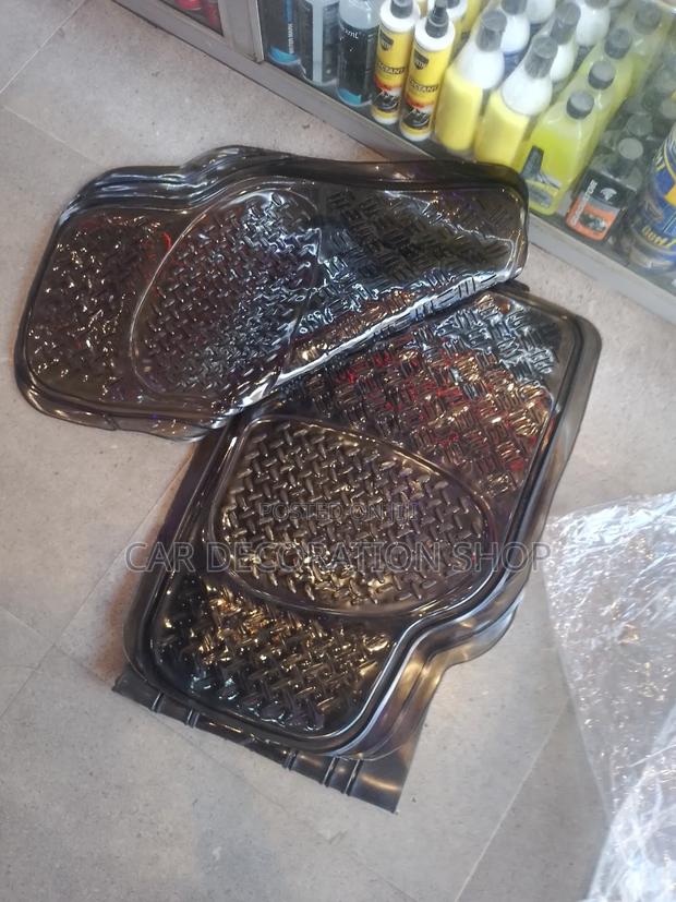 3pc Clear Black Plastic Mats