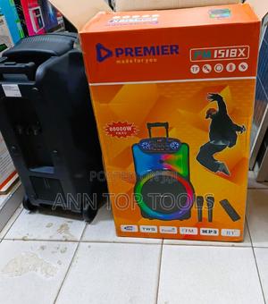 Premier 15" Inch Portable Speaker 80000watts With Two Microp - main view