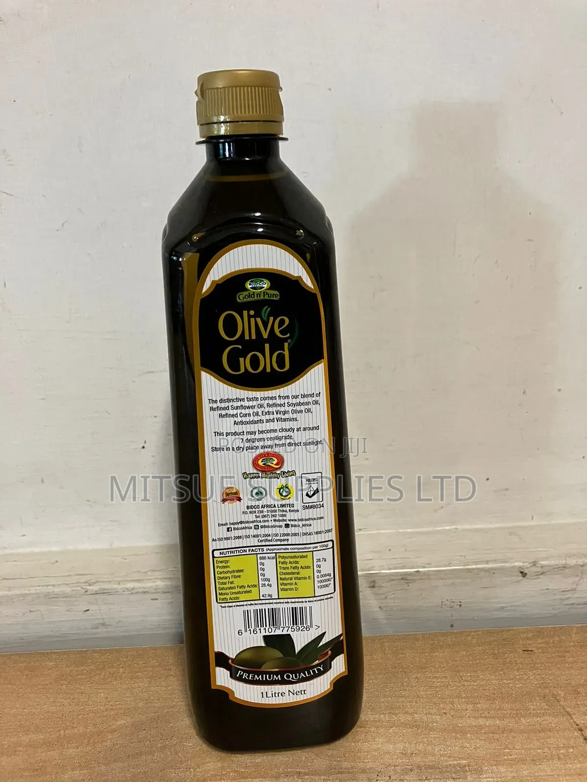 Olive Gold Oil 1 Litre for Lab Use