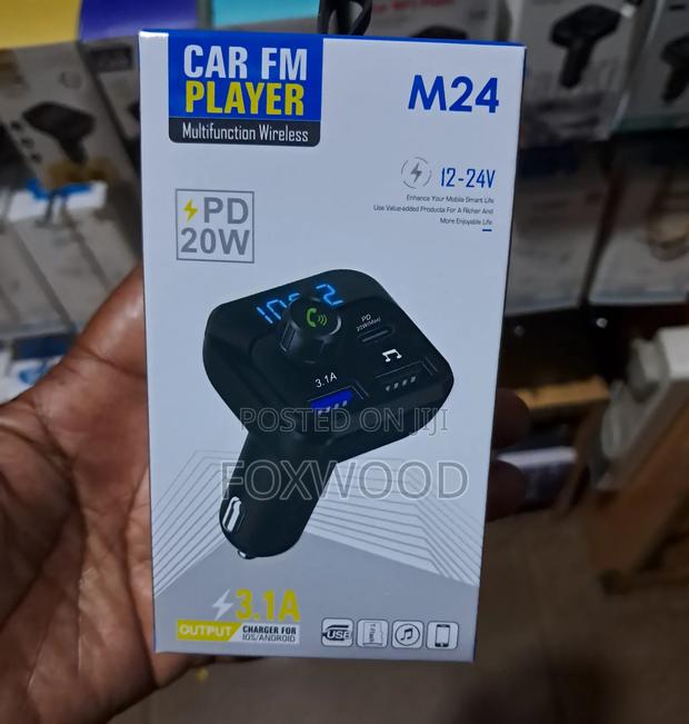 M24 Multifunction Car Wireless FM Player PD 20W - thumbnail 2