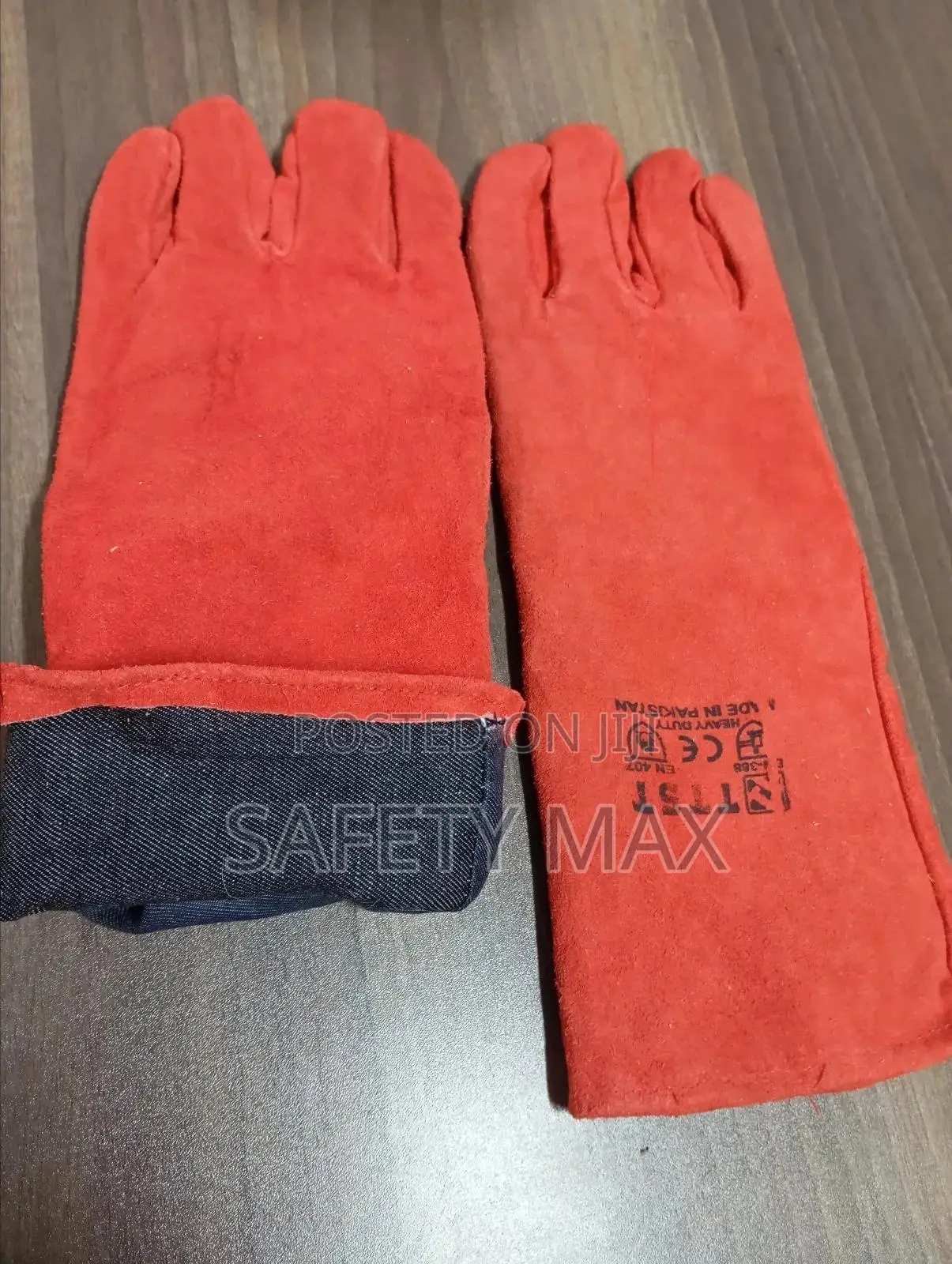 Gloves/Ttst Welding Leather (Red)En407