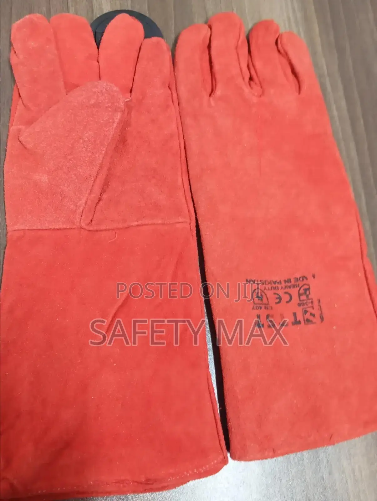 Gloves/Ttst Welding Leather (Red)En407