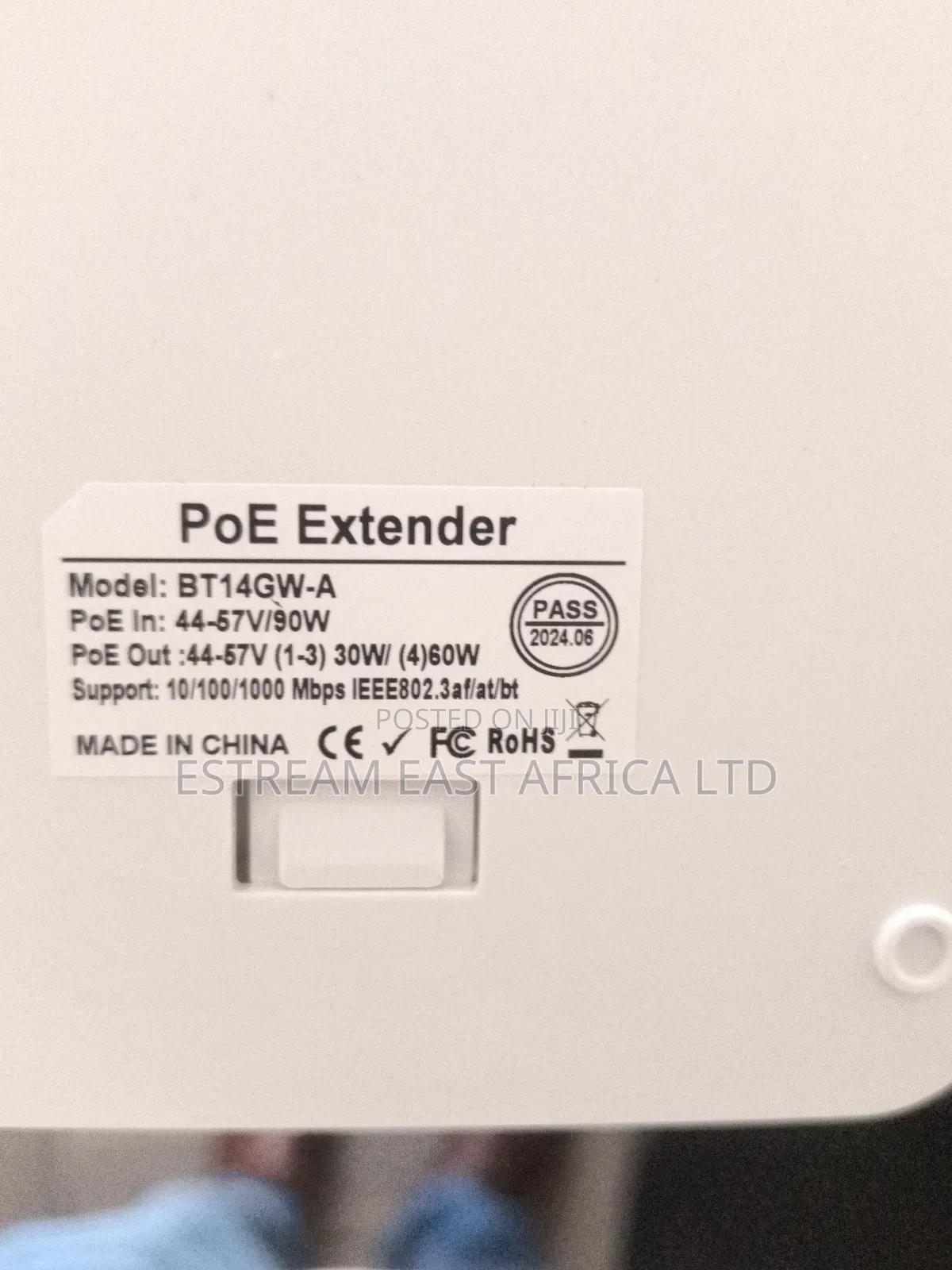 5 Port Outdoor Poe Extender/Passthrough Switch.