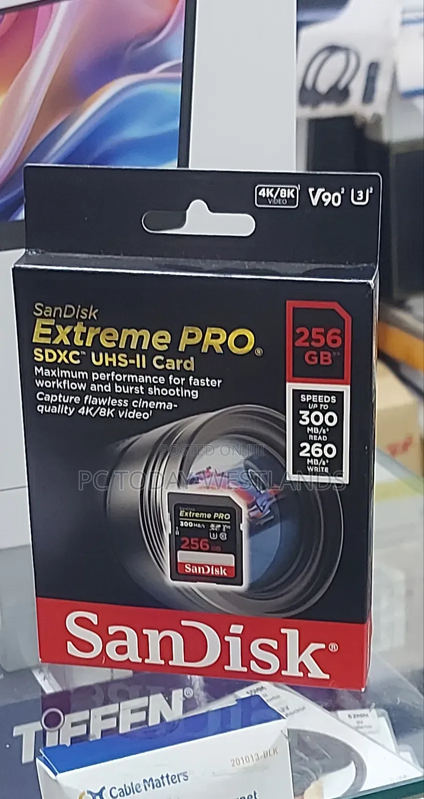 Sandisk 256GB Extreme PRO UHS-II Memory Card, 300mb/S V90