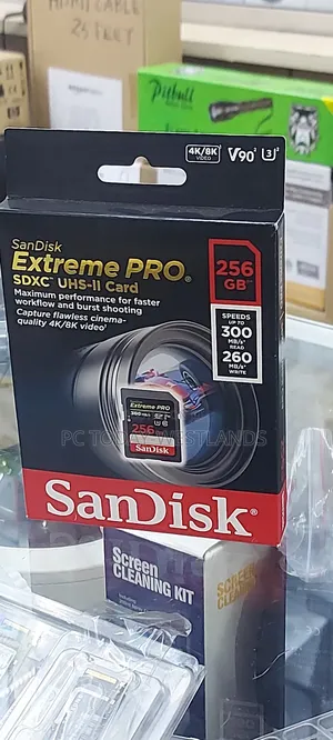 Sandisk 256GB Extreme PRO UHS-II Memory Card, 300mb/S V90