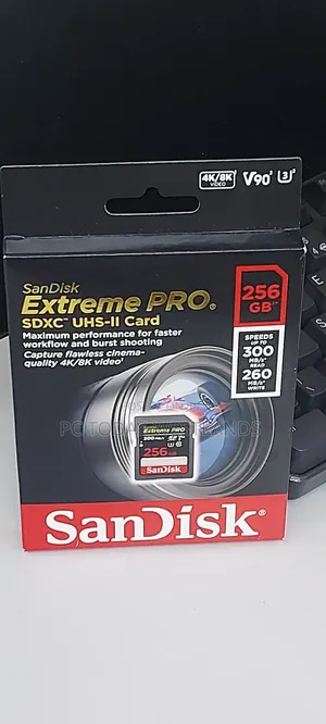 Sandisk 256GB Extreme PRO UHS-II Memory Card, 300mb/S V90