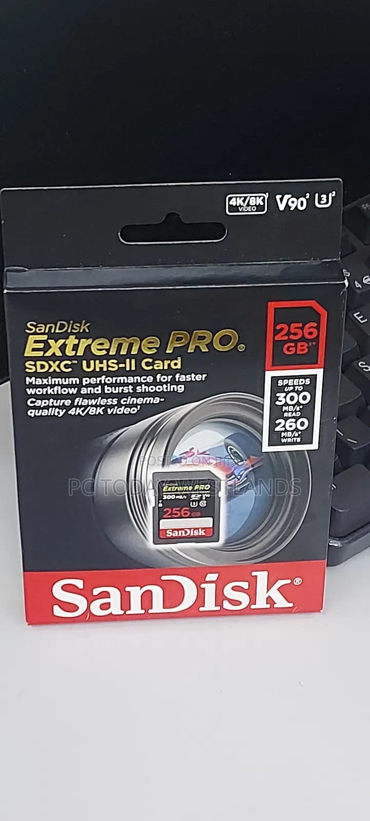 Sandisk 256GB Extreme PRO UHS-II Memory Card, 300mb/S V90