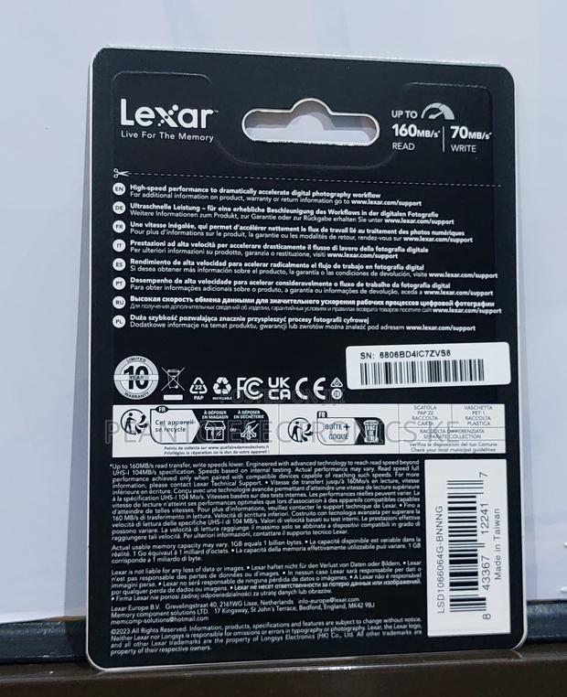 Lexar 64gb Professional 1066x Uhs-I SDXC Memory Card - thumbnail 2