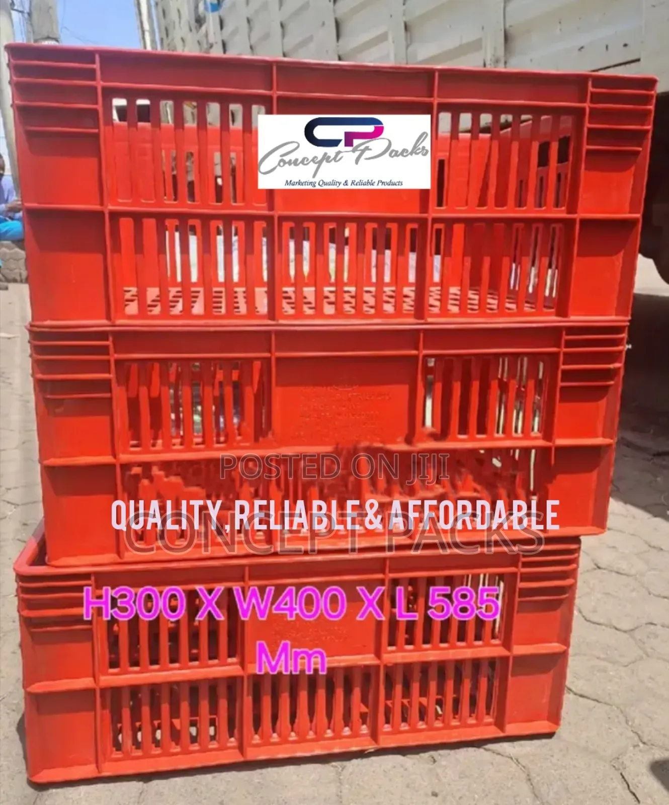 Normal Red New Bread Crate.