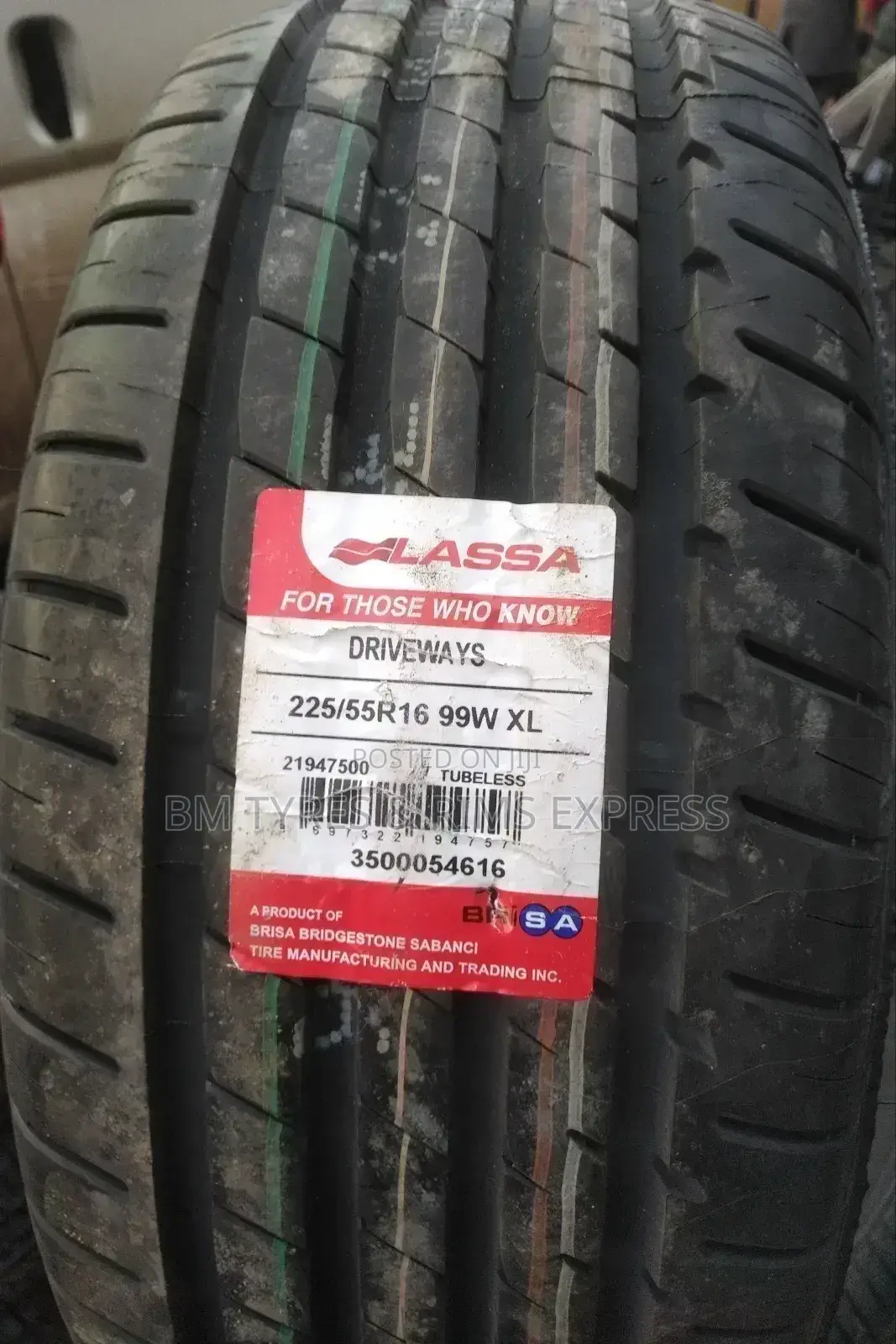 225 /55 R16 Lassa Tyres (Turkey)