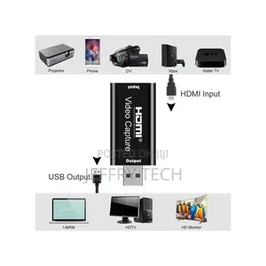HDMI to USB Audio Video Capture Card - Black