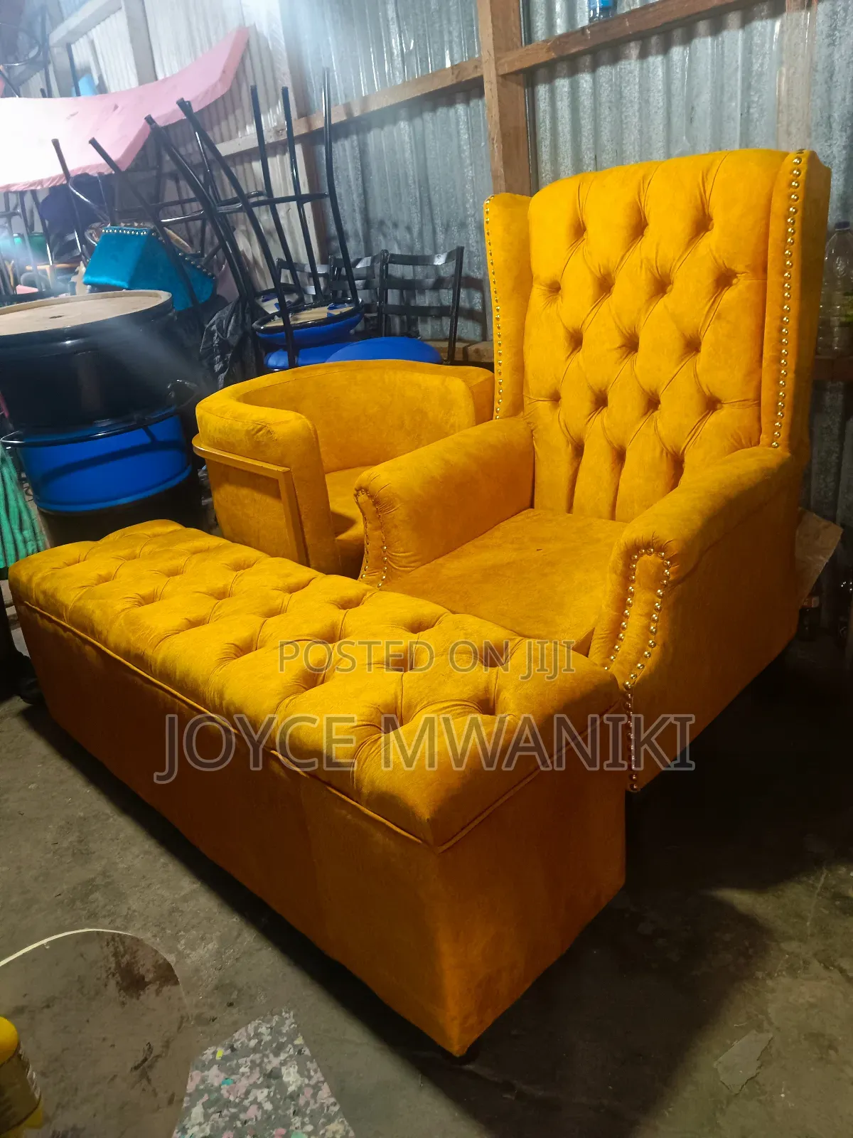 Pedicure Seat, Manicure Seat and a Waiting Bench 