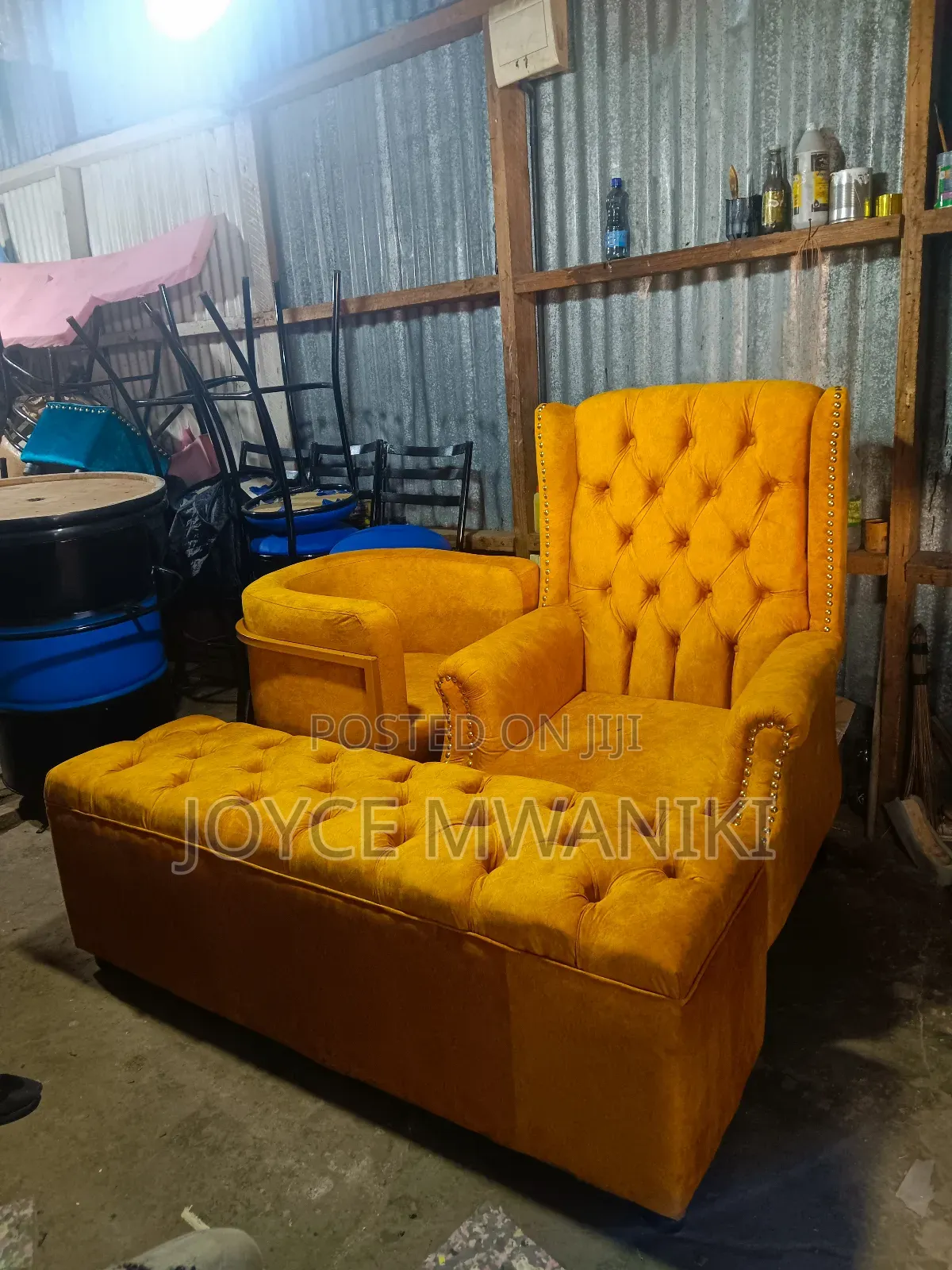 Pedicure Seat, Manicure Seat and a Waiting Bench 