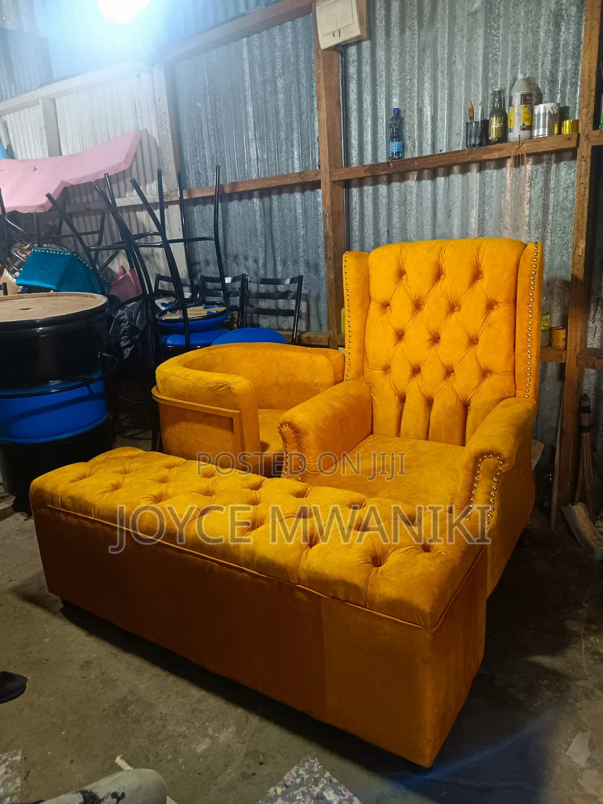 Pedicure Seat, Manicure Seat and a Waiting Bench 